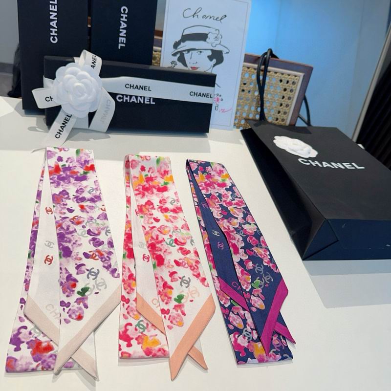 Chanel silk ribbon 120X6cm E030704